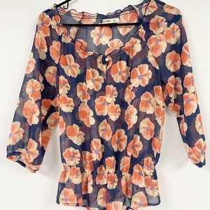 Old Navy Sheer Floral Top